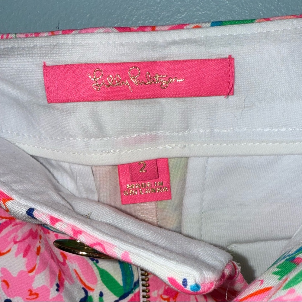 Lilly Pulitzer Pink Floral Shorts - Picture 2 of 4